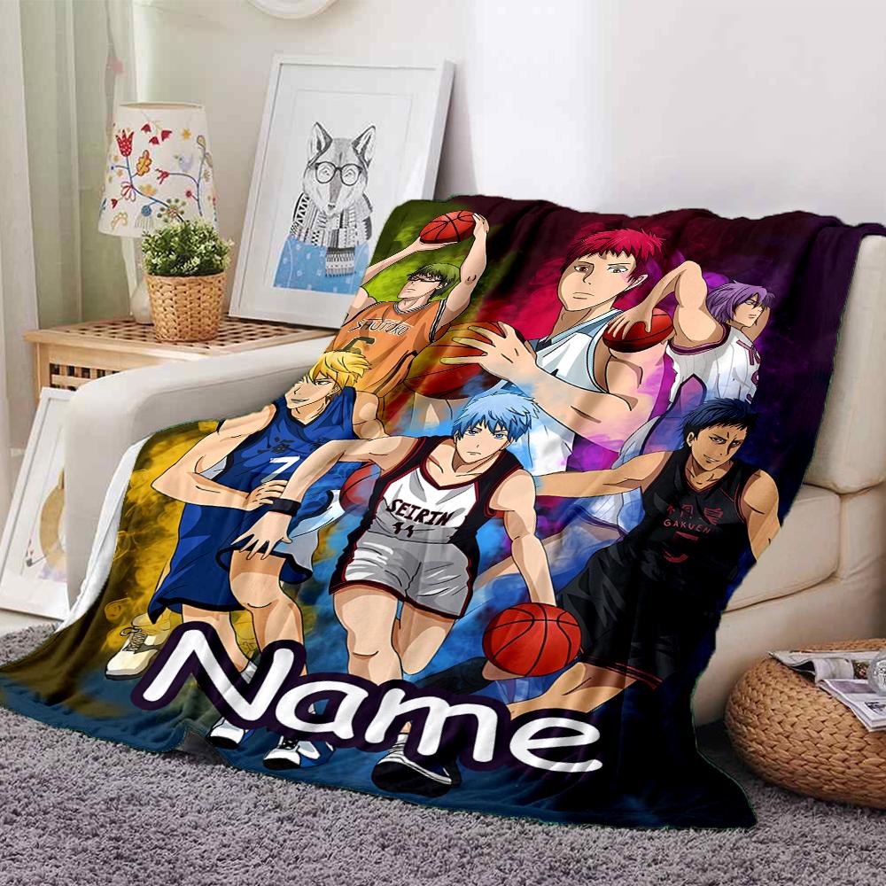 Customiz Name Personality Kuroko's Basketball Blanket Soft &Warm Sofa Office Bed Travel Lunch Break Blanket, Gift Suitable All Seasons