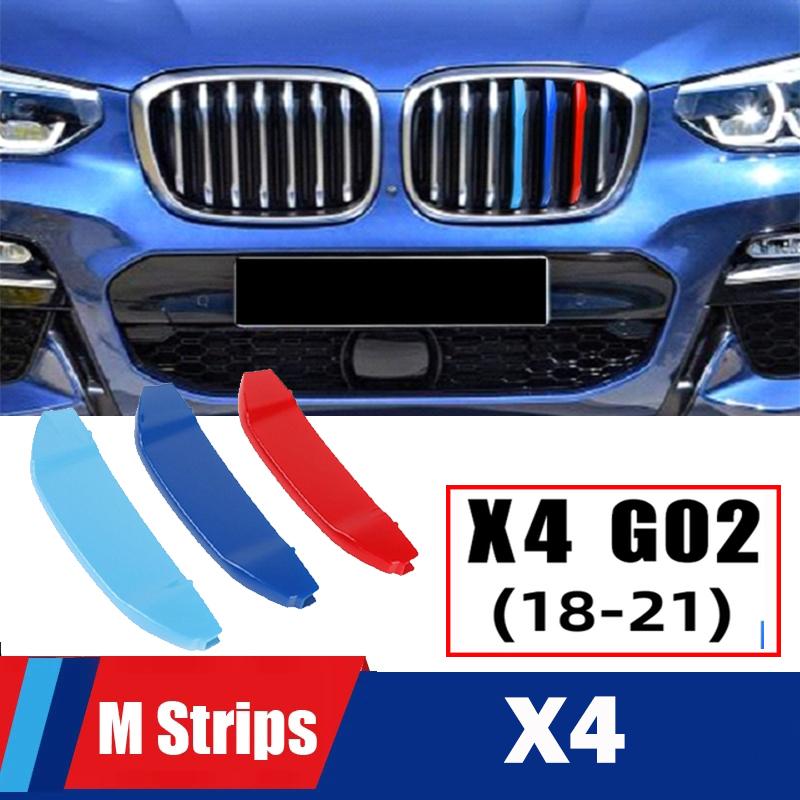 MLKK4 M Power Front Grille Trim Strips For BMW X1 X2 X3 X4 X5 X6 X7 F48 F49 E84 F39 F25 F26 G01 G02 F15 E70 G05 F16 E71 E72 G07 Z4 E89