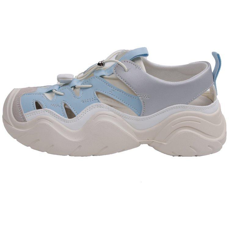Gu Yunshu Summer Waves~ 2024 Summer New Thick Bottom Ugly Moe Traceway Creek Hollow Breathable Casual Daddy Sandals Women