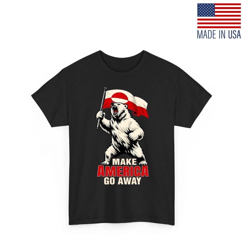 Make America Go Away, I Stand with Greenland MAGA Political Resist ProtesT-Shirt M