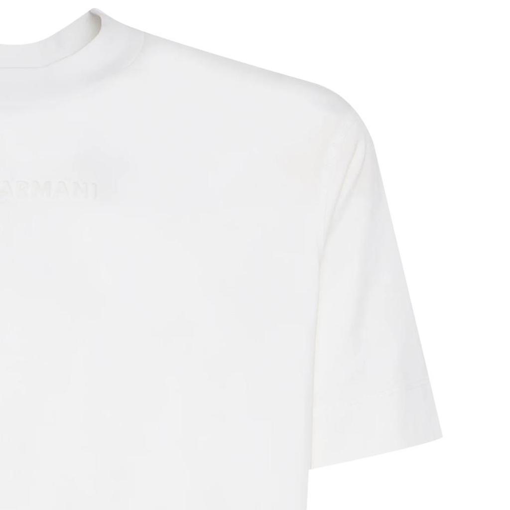 Emporio Armani Solid Color Round Neck Pullover Short Sleeve Loose T-Shirt Men tops White 6D1TQ1-1JPVZ-0101