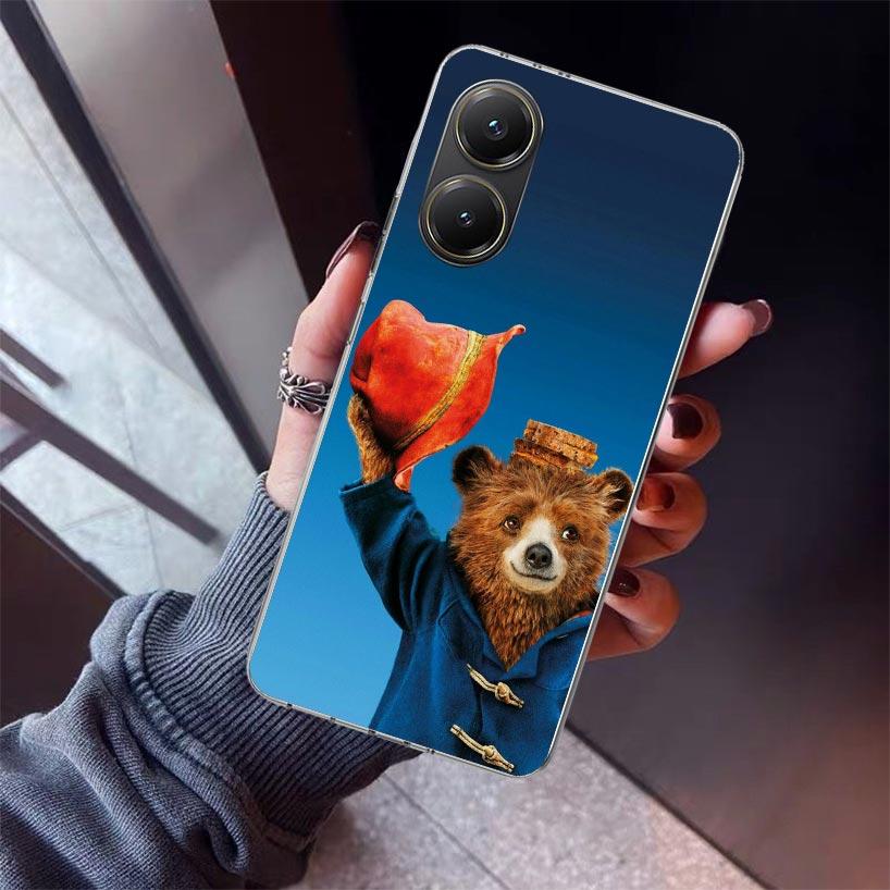 Cute P-PaddingtonS Bear Phone Case For Xiaomi Poco X5 X6 X7 Pro F7 Ultra M7 Redmi 15C 15 13C 13 12C 12 10 10C 10A 9 9C 9T 9A Cov