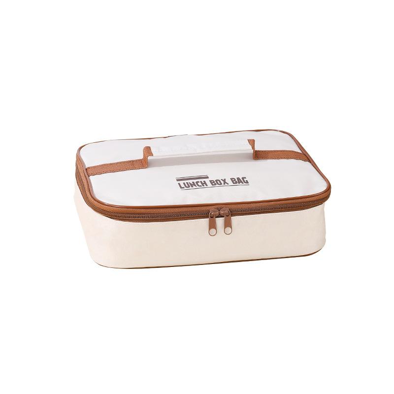 Bolsa Térmica para Fiambrera Papel de Aluminio Rectangular Redonda Gran Capacidad Bolsa Térmica Portátil Bolso Bento para Mujer Niños Bolsa Refrigeradora