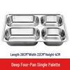 304 Stainless Steel Divided Canteen Food Tray