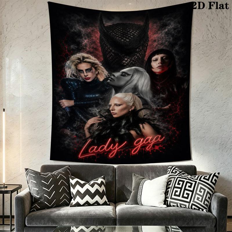 Lady Gaga poster Wall Hanging Printed Fabric Blanket Decorative Tapestries for Bedroom Living Room Home Decor
