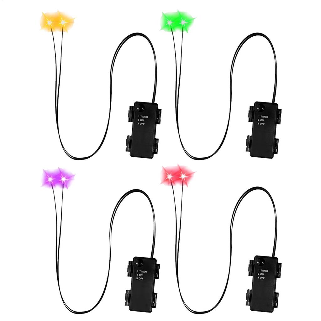Occhi Luminosi a LED per Halloween con Timer Occhi da Scheletro Illuminati Occhi Horror Fai da Te per Maschere Zucche Lapidi e Oggetti di Scena