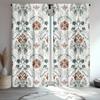 Geometric Print Curtains Polyester Fabric Suitable Living Room Bedroom Decoration Curtain For Sitting Made Of Machine Washable