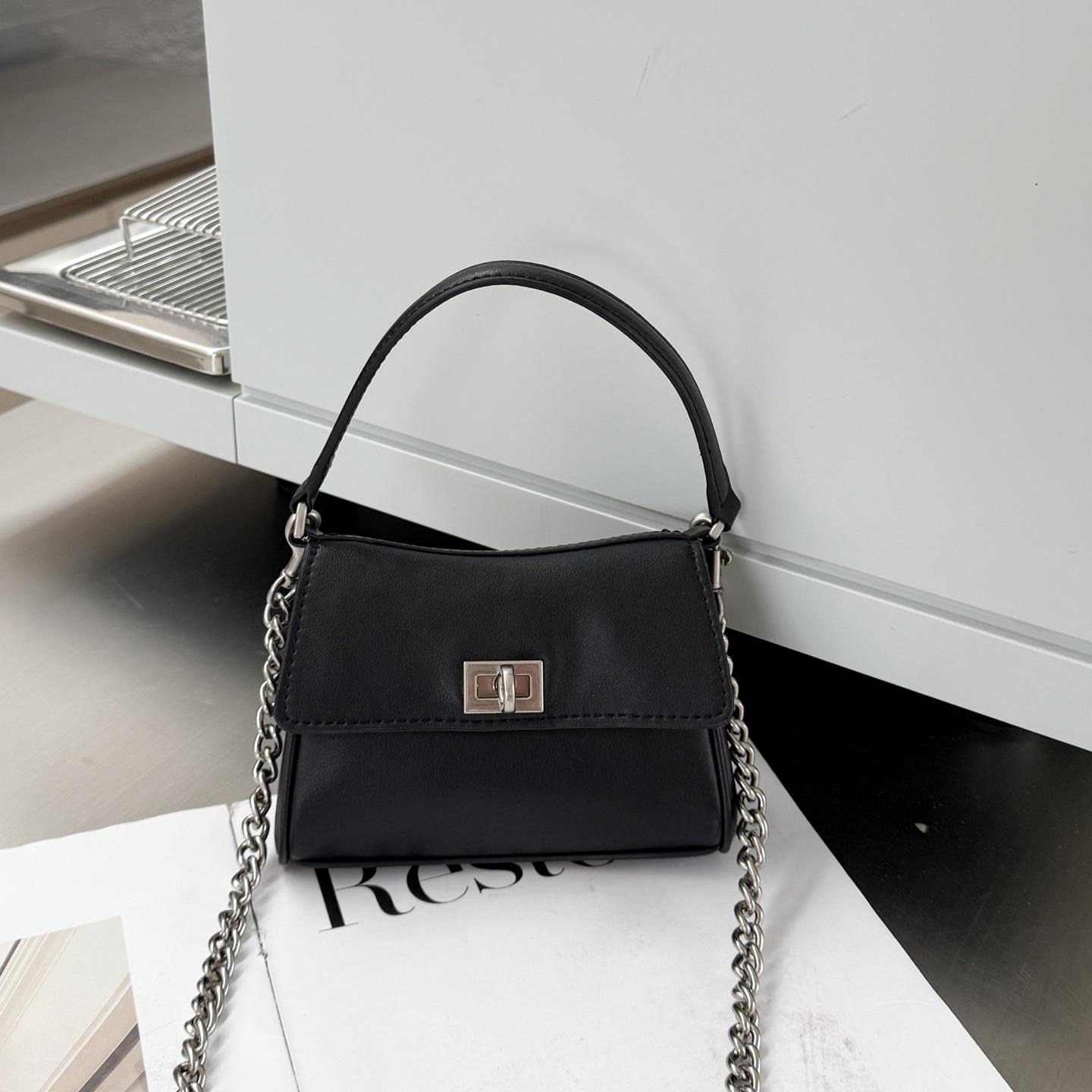 Сумка-подмышка из коровьей кожи высшего слоя сумка-тоут из натуральной кожи сумка-багет из мягкой кожи модная сумка через плечо для женщин 16x45x10cm чёрныйсеребряный 6579₽