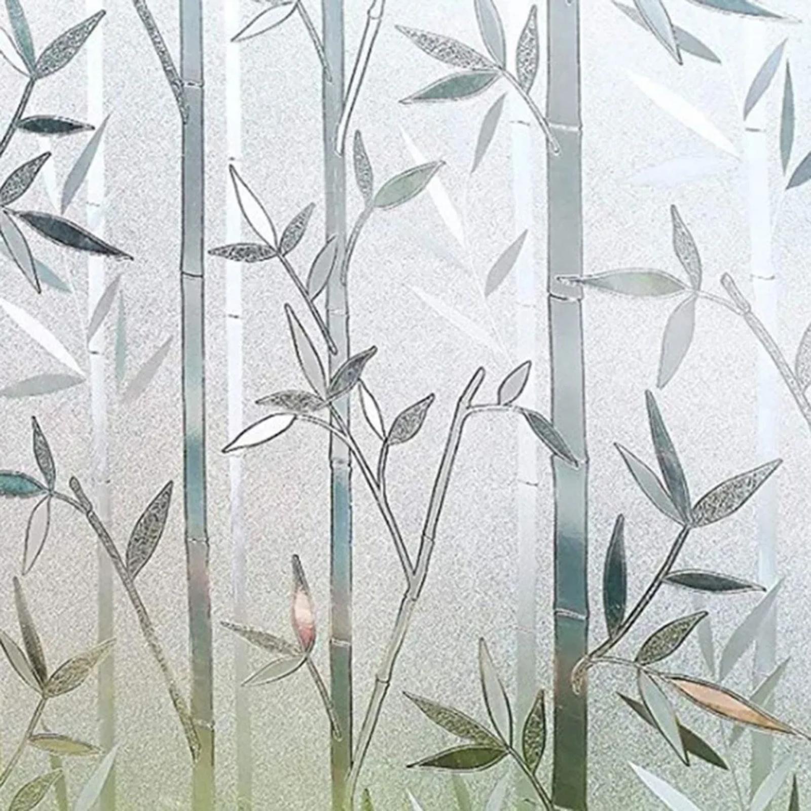 

Frosted Glass Window Film Privacy Film for Bathroom Shower Door Balcony Glass Window Privacy Protection Anti-Glare Static Cling Film 100x45cm One Size
