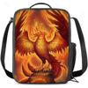 Cool Dragon Print Lunch Bag for Kids Boy Girls Insulated Lunch Box Adjustable & Removable Tote Bag Kits for School Work