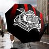 Ombrello con Emblema di Squadra di Calcio a 8 Stecche per Viaggio, Campeggio, Ombrello Leggero Portatile Casual, Essenziale per ogni Famiglia Regalo per le Vacanze
