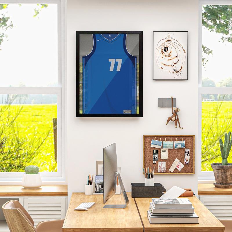 1PC Horizontal Home Multi-Sport Jersey Display Cases Classic Shadow Box for  Sports Shirts Office Decor With Hook Desktop 2 Sizes