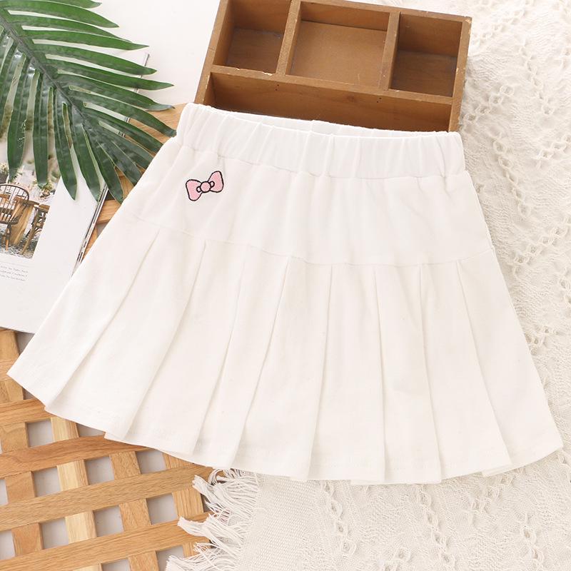 

2025 Girls Summer Pleated Half-Skirt with Built-in Shorts 110 cm