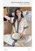 Cartoon Cute Pajamas Women's Summer Thin Bubble Foam Two-piece Set Short-sleeved 1011 New Cartoon Cardigan Loungewear