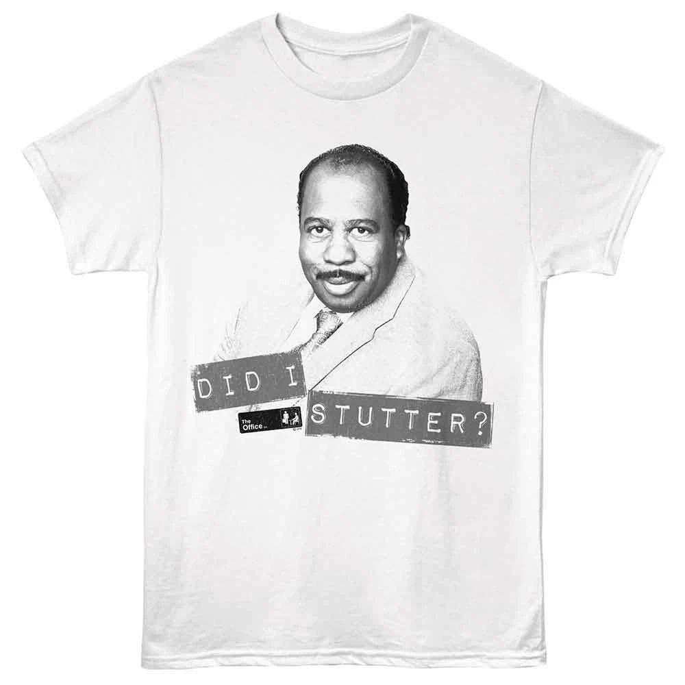 The Office - Did I Stutter - Front Print Short Sleeve Children s T-shirt - White 160