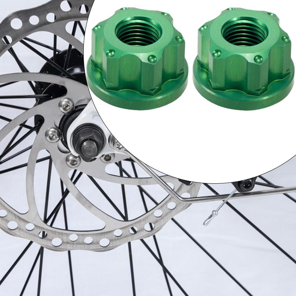 2Pcs Bike Wheel Hub Axle Nuts Bicycle Hub Screws Hardware AntiSlip Bicycle Accessories for Fixed Gear Bicycle M9 Front Axle Nut