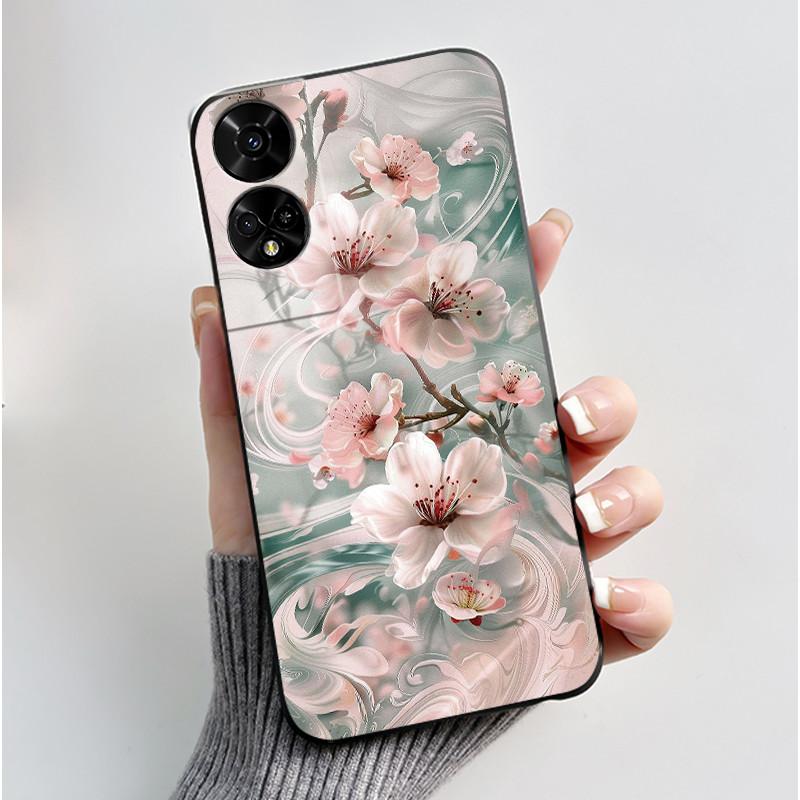 For TCL 50 5G T613K Case Cute Cat Cartoon Astronaut Black Silicone Soft Phone Cover for TCL 50 XE NxtPaper TCL50 50XE 5G Bumper