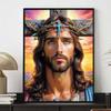 Jesus Cross Art Painting Piece Set, DIY Diamond Painting Cross Stitch Craft 5D Art Crafts Decoration Home Mural