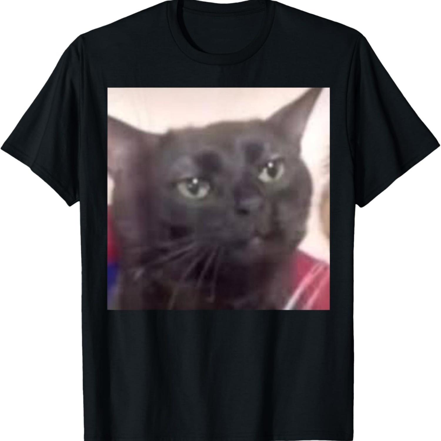 Black Cat Meme T-Shirt S