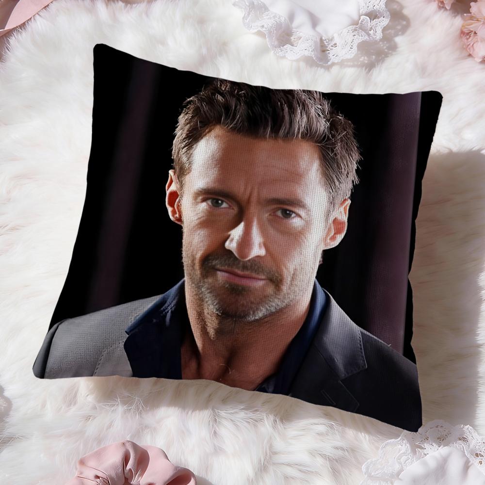 Vlastní povlak na polštář H-Hugh Jackman Prémiový komfort Oboustranný povlak na polštář - Design dva v jednom pro jakoukoli místnost a interiér auta