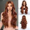 Long Curly Silver White Synthetic Wavy Wig Medium Part Water Wave Wigs For Women Daily Cosplay Halloween Colorfull Fake Hair