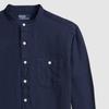 Polo Ralph Lauren Solid Color Stand Collar Casual Long Sleeve Shirt Men Shirts Dark-Blue MNPOWOV16823655-410