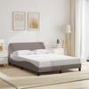 Vidaxl Bed Frame Without Mattress, Taupe, 140X190 Cm, Upholstered