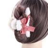 Bow Plush Headwear Flower Women Hair Clips Hair Accessories Bear Hair Claws Korean Style Crab Clips