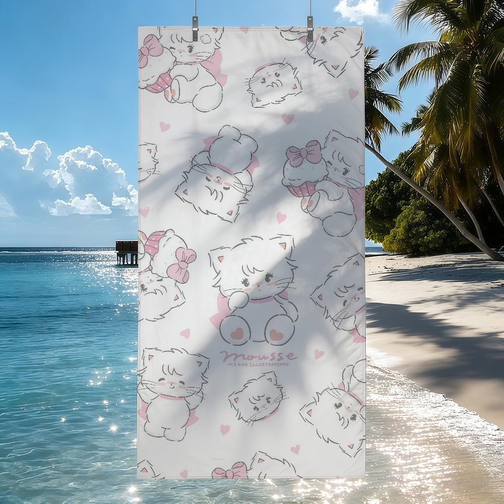 Cartoon mikko PINK CUTE Towel Quick Drying Beach Towels Are Suitable For Swimming Pools Camping Yoga And The Gym