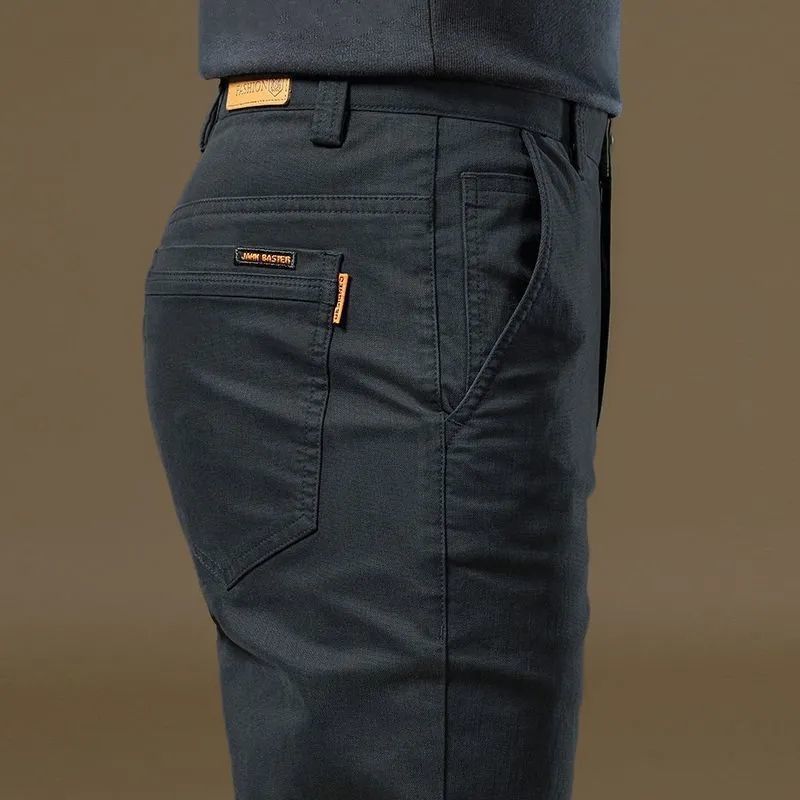 Sommer Dünne Baumwolle Herren Freizeit Hose Trendig Vielseitig Elastisch Leichte Business Hose Arbeit Formell Schlank Gerade Hose