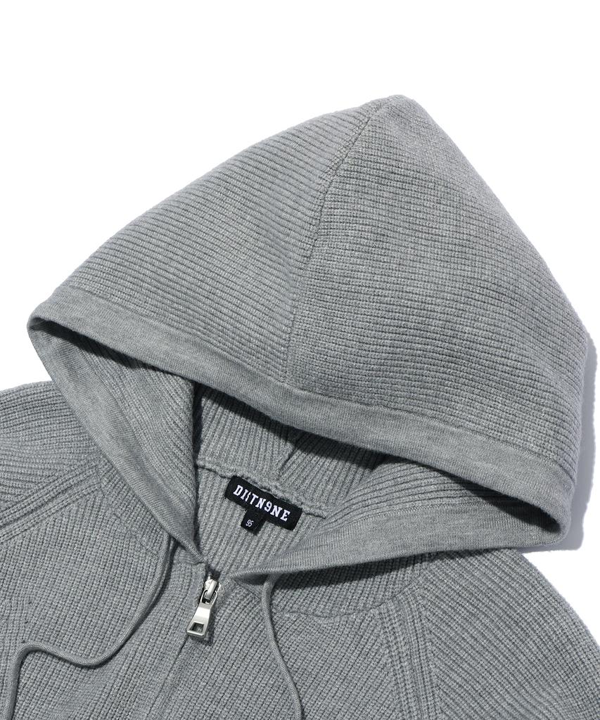 Distn9Ne Wappen Knit Zip-Up Hoodie Melange Grey (Lp5Su517-097)