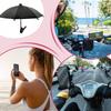 Portable Phone Holder Umbrella, Waterproof UV Protection Mini Parasol with Phone Stand, Anti Glare Sun Shade for Outdoor Travel