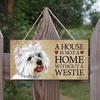 Dog House Sign Dog Print Widely Applied Exquisite Workmanship Pet House Sign Wooden Plaque for Home