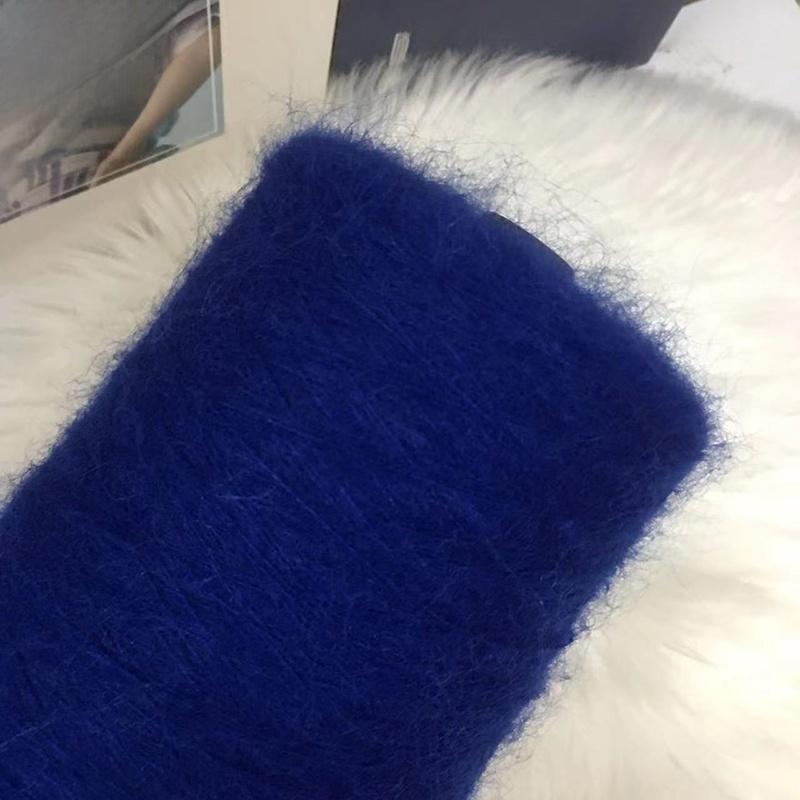 Wool Angora Yarn 3-Ply Long Velvet Wool Sweater Knitting Yarn Hand Crochet Fine Merino Wool Content 33% for Clothing Acco...