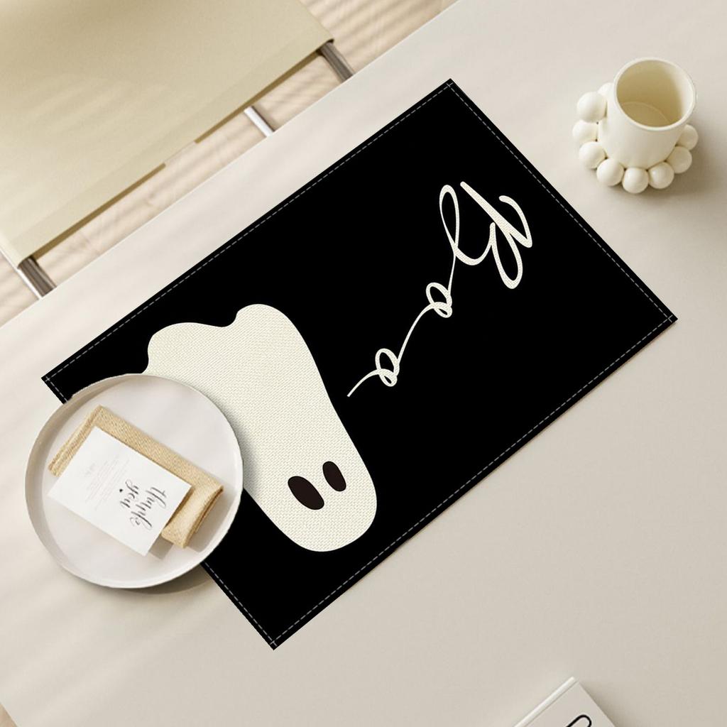 6pcs Halloween Placemats Square Placemats Potholder Decoration