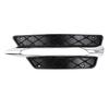 L/R For Mercedes For Benz C-Class W204 2012-2014 Front Bumper DRL Grille Cover Silver Plating Lamp Hoods Decor