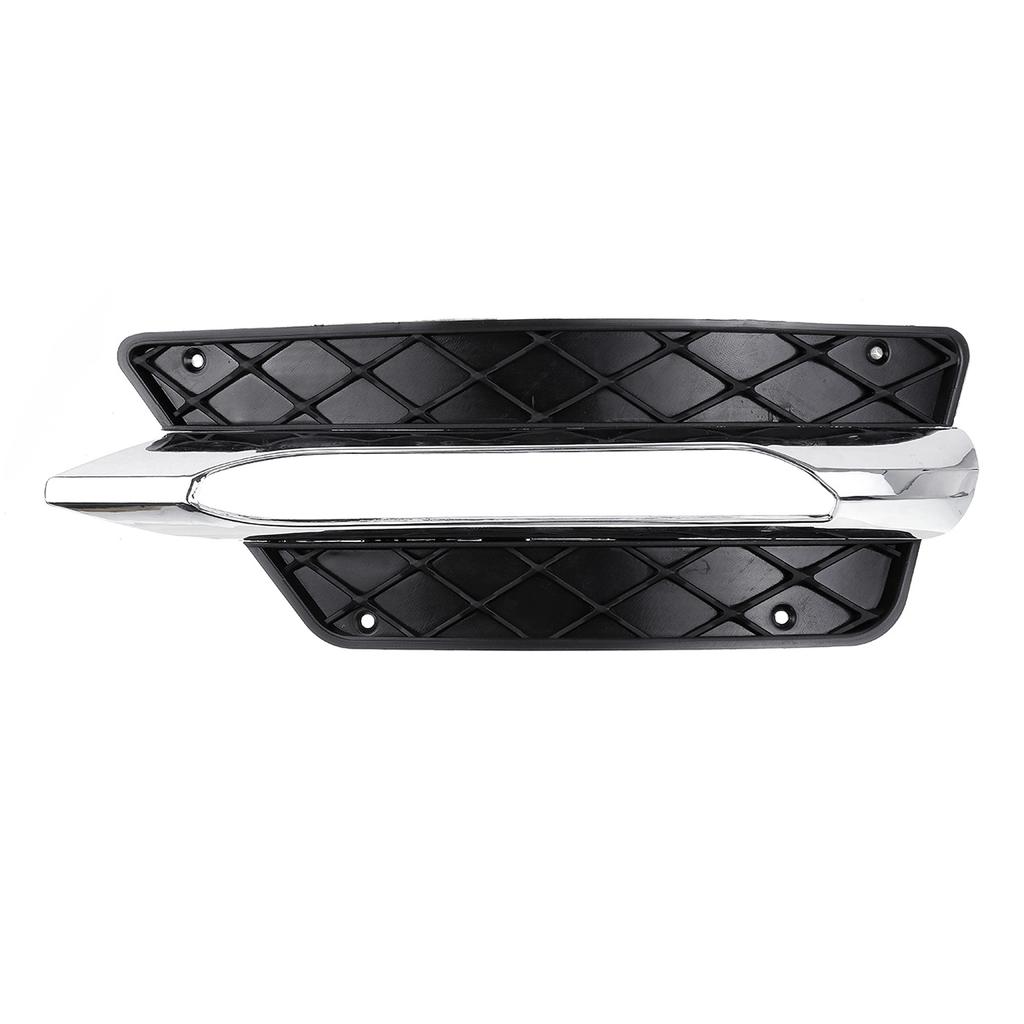 L/R For Mercedes For Benz C-Class W204 2012-2014 Front Bumper DRL Grille Cover Silver Plating Lamp Hoods Decor