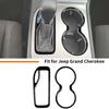For Grand Cherokee 16-21 Black Front Gear Shift + Cup Holder Accessories Cover