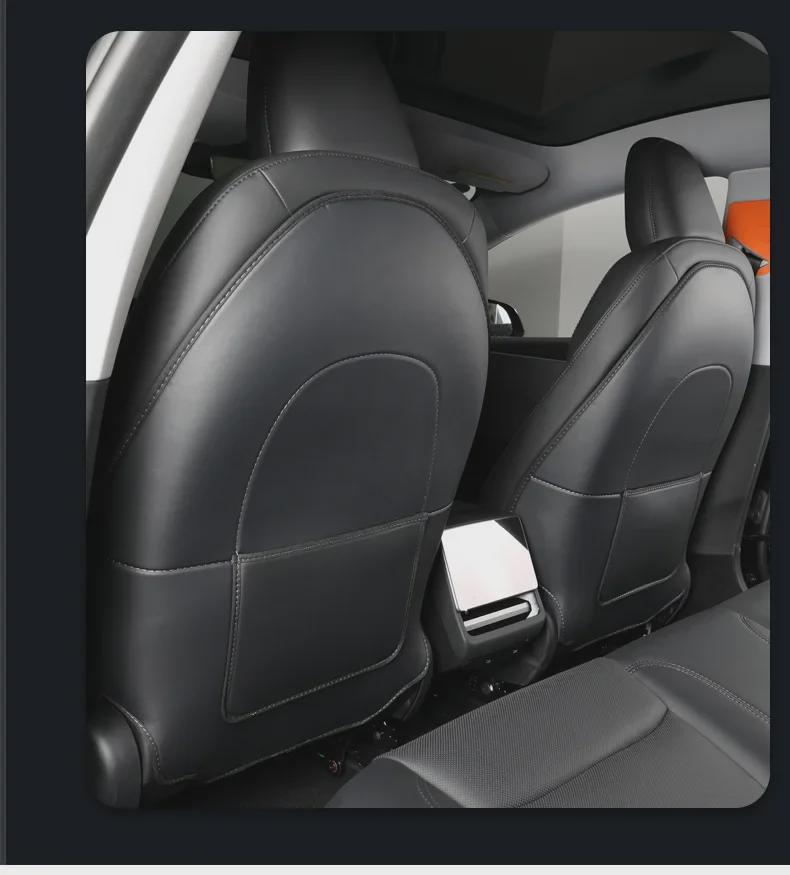 Tesla Model Y/3 Sitz-Anti-Kick-Pad und Armlehnenbox-Hinterabdeckung