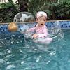 Transparent Big Head Duck Swim Ring For Babies 0-7 Years Old Pvc Thickness 0.25