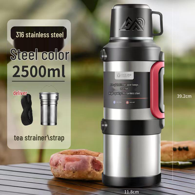 316 Large Capacity Outdoor Stainless Steel Insulated Sports Teapot and Water Cup