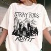 Stray Kids Welttournee Run It T-Shirt Unisex Hip Hop Y2K Gothic Übergroßes T-Shirt Hip Hop Streetwear Top Y2K Gothic Baumwolle Übergroßes T-Shirt