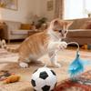 Cat Toy Automatic Cat Stimulator, Boredom Relief Toy, Self-amusement Toy, Food-leaking Toy, Football, Unbreakable Doll