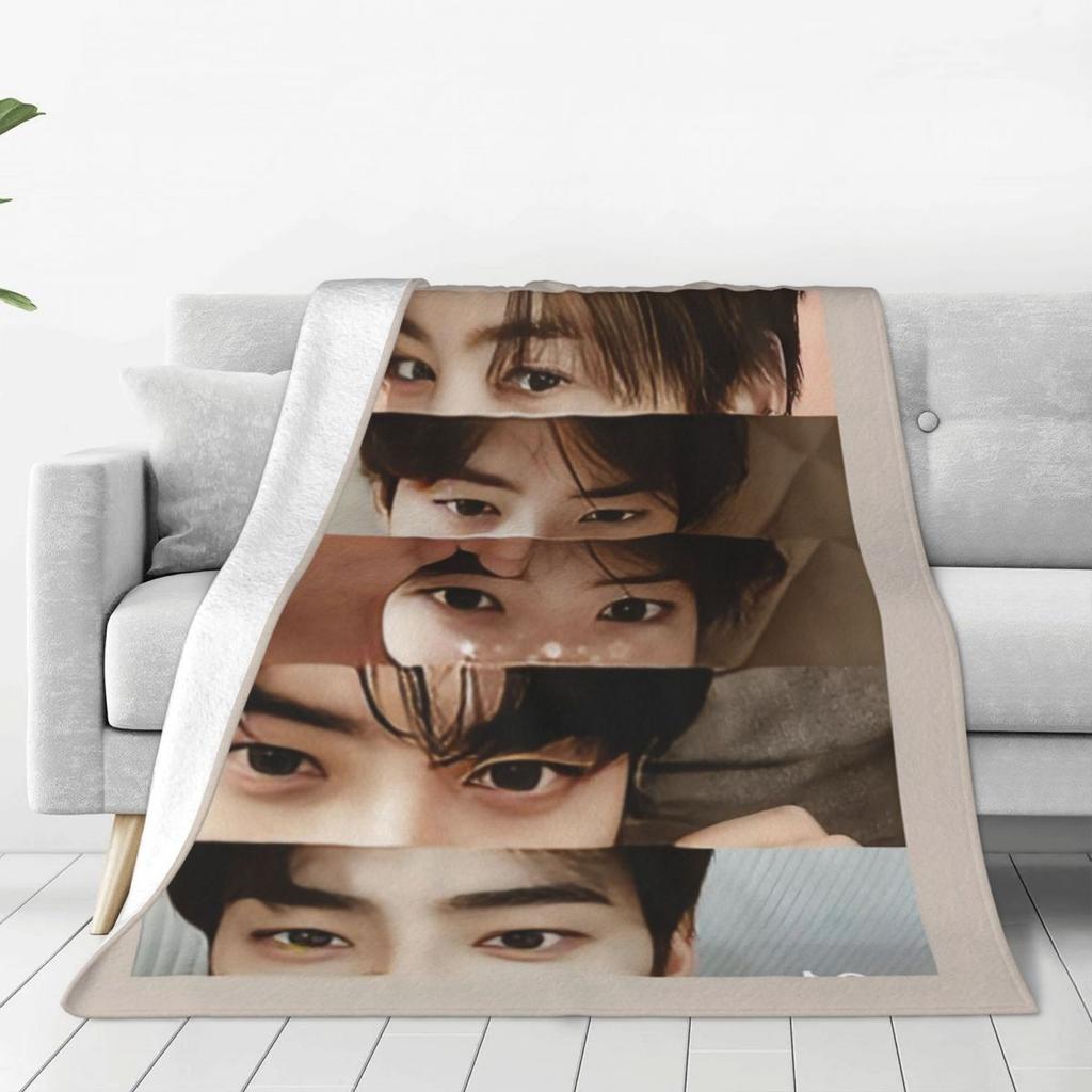 Custom Sofa Fleece Cha-A Singer Eun Woos Throw Blanket Warm Flannel Kpop Star Blankets For Bedding Travel Sofa Quilt