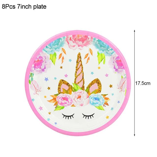 New 1Set Rainbow Unicorn Balloon 32 inch Number Foil Balloons 1st Kids Unicorn Theme Birthday Party Decorations Baby Shower Glob