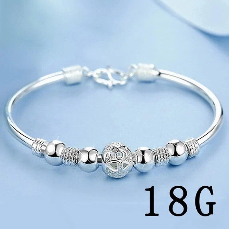 9/11 Beads Lucky Charm Bracelets Bangles Cuff Bracelets For Women Fashion Simple Vintage Silver Plated Charm Korean Bracelets