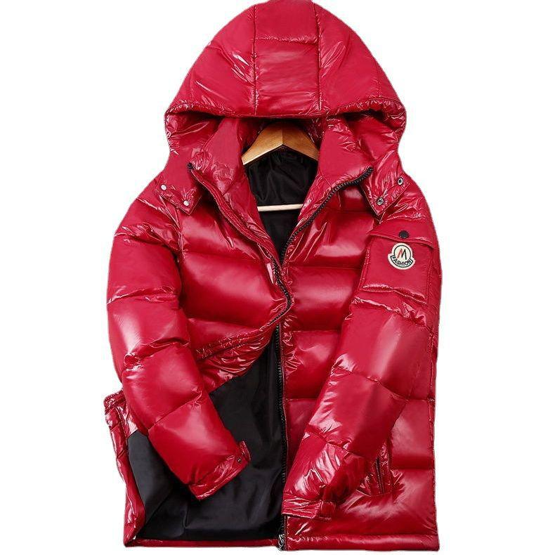 2024 Glossy Men's Short Down Jacket - Wash-Free, Trendy Couple Style, Thickened Winter Cotton Coat