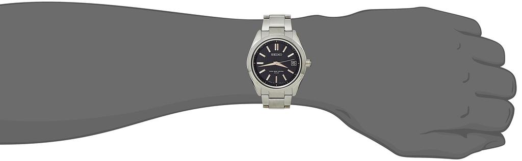 Seiko Watch SAGZ087 Men's Brightz Solar Radio Titanium Model Sapphire Glass Black Dial Silver
