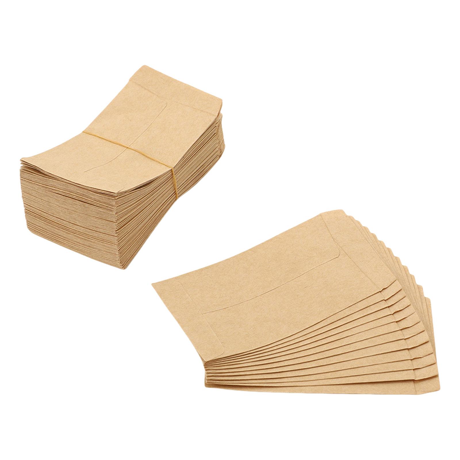 

100pcs Miniature Brown Kraft Paper Bags Storage Container Coin Envelopes Jewelry Small Item Packaging Pouches