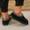 2024 New Women's Boots Warm Winter Solid Color Shallow Mouth Flat Bottom Comfortable Round Toe Slip-On Women's Boots Zapatos